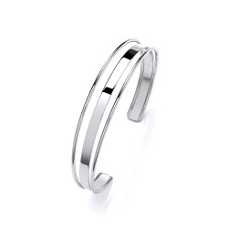 Silver Platinum Plate Fancy Ladies Bangle