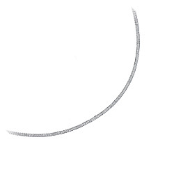925 Sterling Silver Cubic Zirconia Square Necklace