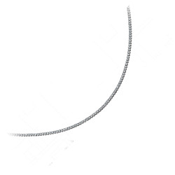 925 Sterling Silver Cubic Zirconia Rubover Tennis Necklace