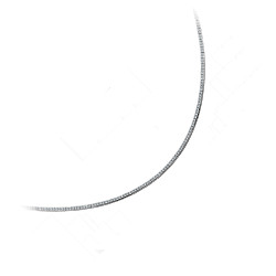925 Sterling Silver Cubic Zirconia Princess Cut Necklace