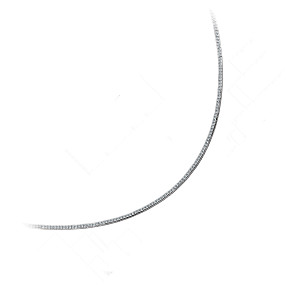 925 Sterling Silver Cubic Zirconia Princess Cut Necklace
