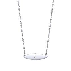 925 Sterling Silver Eye CZ Pendant With Chain