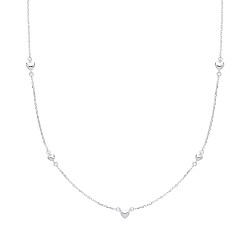 Silver Fancy Hearts Necklace