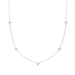 Silver Fancy Hearts Necklace