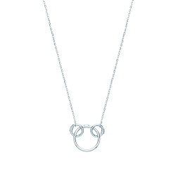 Silver Triple Circle Necklace With Spring Open For Charms