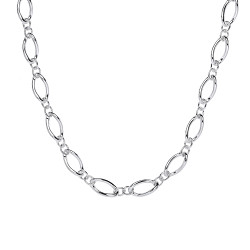 Silver Fancy Chunky Link Necklace (18
