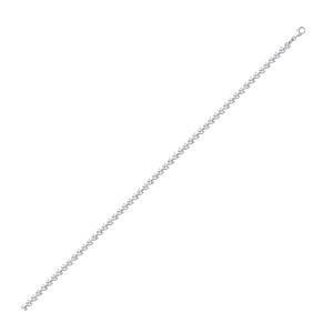 Silver CZ Heart Stone Tennis Necklace