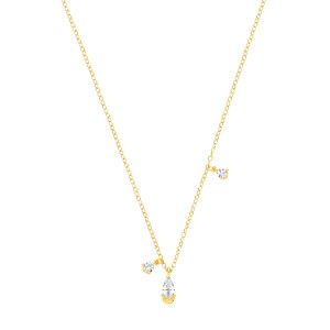 18K Gold Plated CZ Fancy Necklace - 16