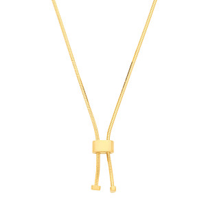 Silver Gold Plated Adjustable Snake Necklace