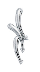 925 Sterling Silver CZ Dress Pendant