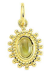 GARNET PENDANT - GOLD PLATING