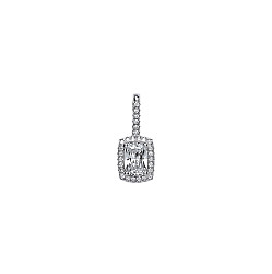 925 Sterling Silver CZ Fancy Pendant Drop