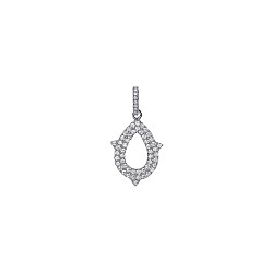 925 Sterling Silver CZ Fancy Pendant