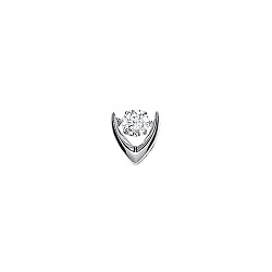 925 Sterling Silver CZ Floating Solitaire Stone Pendant