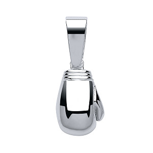 925 Sterling Silver Solid Boxing Glove Pendant