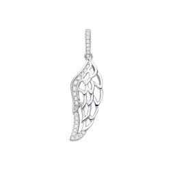 925 Sterling Silver CZ Cutout Leaf Pendant