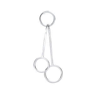 925 Sterling Silver Fancy Line & Circle Detail Drop Pendant