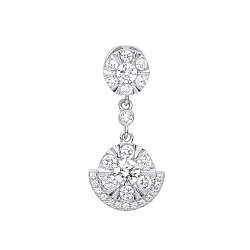 Silver CZ Fancy Drop Pendant