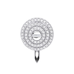 Silver CZ Micro Pave Set Screw Pendant