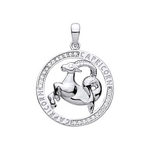 Silver Pendant Capricorn