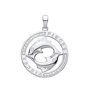 Silver Pendant Pisces