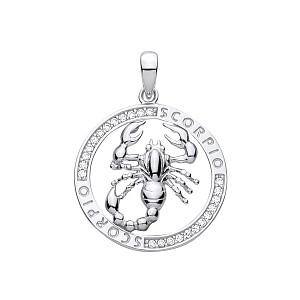 Silver Pendant Scorpio
