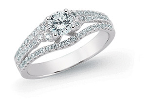 925 Sterling Silver CZ Micro Pave Ladies Fashion Ring
