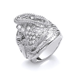 925 Sterling Silver Gents Saddle Ring
