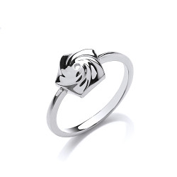 925 Sterling Silver Flower Fancy Ring
