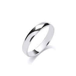 925 Sterling Silver Gents 6mm Flat Wedding Band
