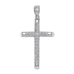 925 Sterling Silver CZ Cross