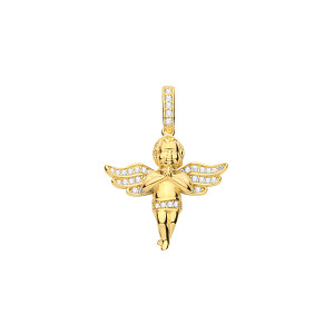 Gold Plated Angel Cross Pendant