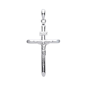 Silver Crucifix Cross Pendant