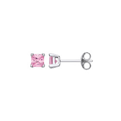 4mm Pink Heart Stud Earrings (Pack of 5)