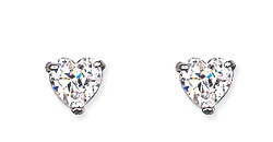 5mm Heart 925 Sterling Silver Stud Earrings (Pack of 5)
