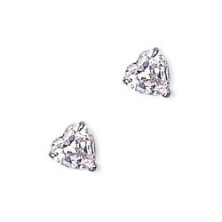 7mm Heart 925 Sterling Silver Stud Earrings (Pack of 5)