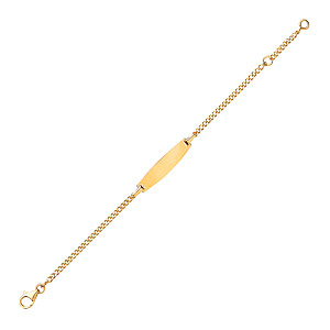 Silver Gold Plated Childrens ID Bracelet