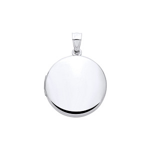 Silver Round Cremation Urn Box Locket