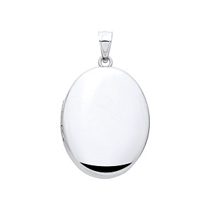 Silver Oval Cremation Urn Box Locket