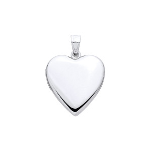 Silver Medium Heart Cremation Urn Box Locket