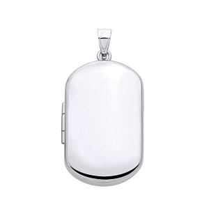 Silver Rounded Rectangle Locket