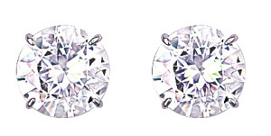 12mm Round 925 Sterling Silver Stud Earrings