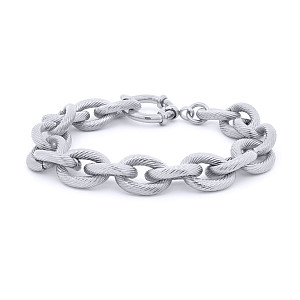 Stainless Steel Twist Belcher Bracelet