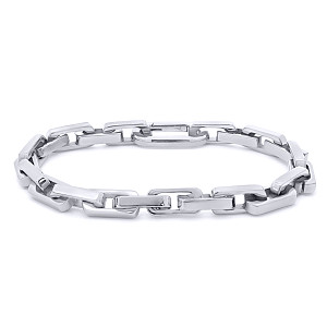 Stainless Steel Bar Link Bracelet