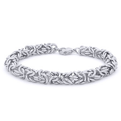 Stainless Steel Byzantine Bracelet