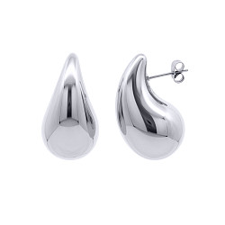Stainless Steel Chunky Dome Huggie Earrings