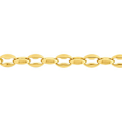 Stainless Steel Open Puffed Jumbo Mariner Link 18