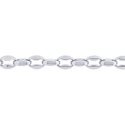 Stainless Steel Open Puffed Jumbo Mariner Link 18