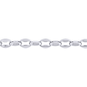 Stainless Steel Open Puffed Jumbo Mariner Link 18