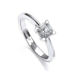 925 Sterling Silver Swarovski Zirconia Claw Set Solitaire1ct Ring